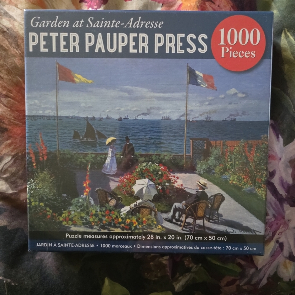 Peter Pauper  Puzzle - Monet Garden at Sainte-Adresse 1000 Piece Jigsaw Sealed
